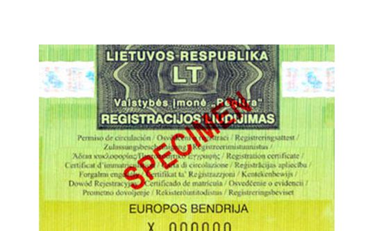 litewski dowód rejestracyjny