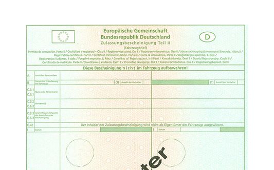 niemiecki dowód rejestracyjny